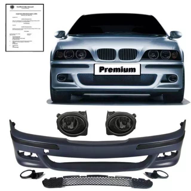 Stoßstange Nebelscheinwerfer schwarz Front Spoiler vorne ABE* paßt für BMW E39