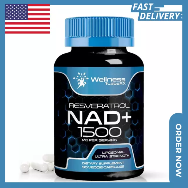 NAD Supplement, 1500Mg - Liposomal NAD+ Supplement with Resveratrol, Nad plus Bo