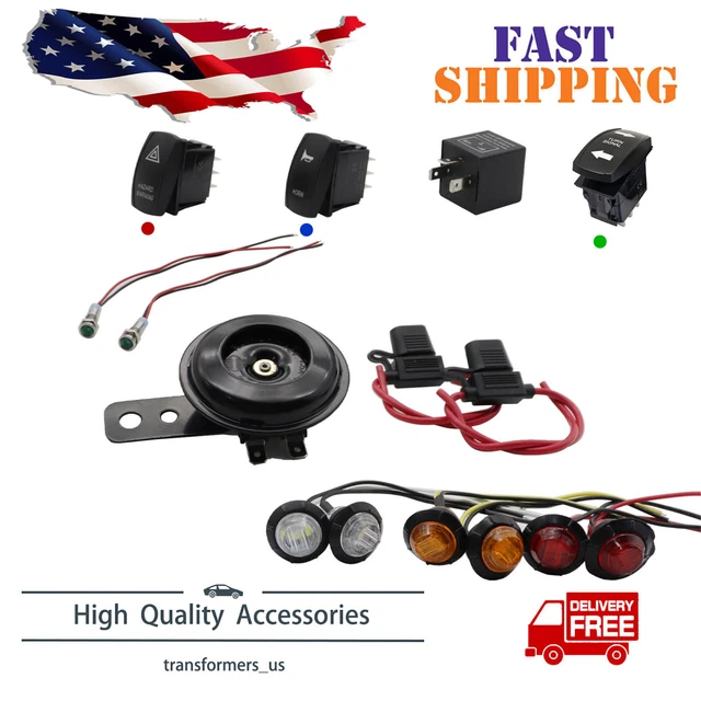 UTV ROCKER SWITCH x3 turn signal street legal kit For Can Am Commander