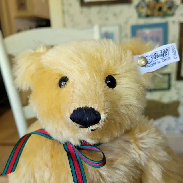 1980's Limited Edition Blond Mohair Steiff Giengen Teddy Bear EAN 160