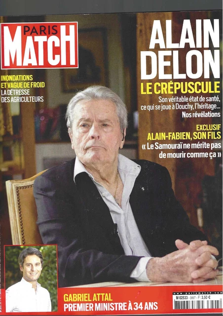CLOSER N° 970. janvier 2024. ALAIN DELON la vérité. FLORENT PAGNY