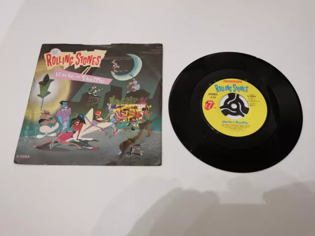 the rolling stones harlem shuffle 7" vinyl record very good condition