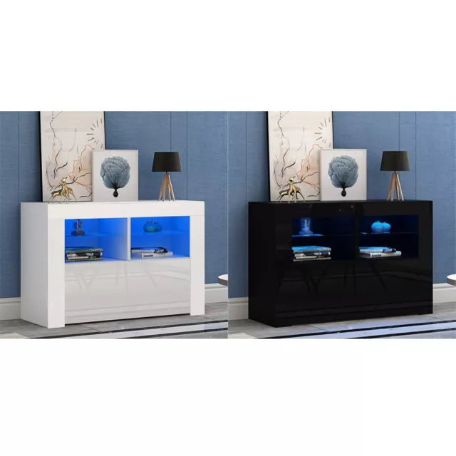 100cm tv shop unit black