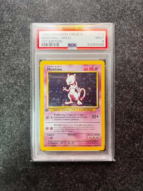 Carte Pokemon Mewtwo 10/102 Set de Base PCA Edition 1 PSA 9 NEUF MINT FR 🇫🇷 ⭐