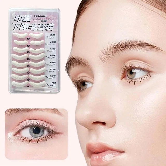 8Pairs Lower Lashes Extensions Lower Eyelash Stamp Stencil  Makeup Beginner