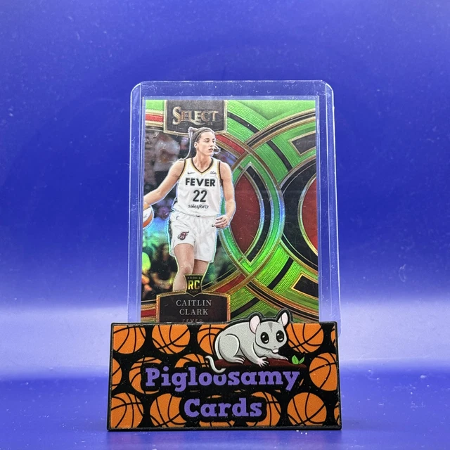 CAITLIN CLARK 2024 WNBA Select Premier Level Rookie RC Green 02/75 RARE
