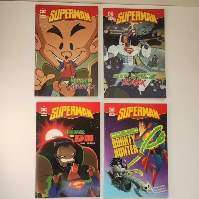 Superman DC Super Heroes Kids Books x4 - 2013 Raintree