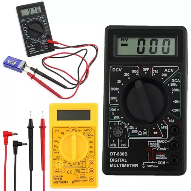DT-830B Digital-Multimeter Voltmètre Ampèremètre Ohmmètre LCD Testeur électrique