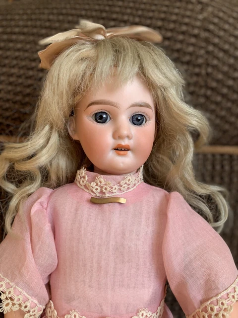 Antique AM 2/0 DEP 3600 13" Bisque Head Doll Mystery Jointed Wood/Cloth Body