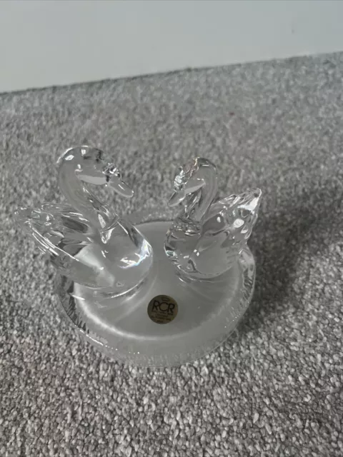 *RCR* SWAN crystal Ornament Figurine 2 Swans 2