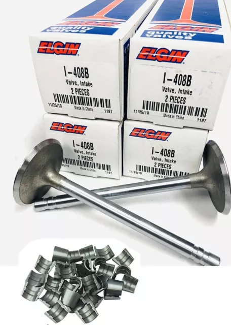 INTAKE Valves/4 1.94 with Locks for Mercruiser/OMC Marine Chevy 140 HP/181 3.0L