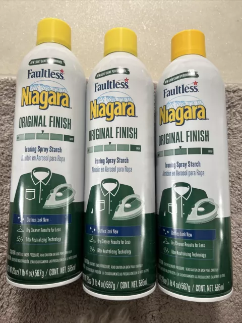 Niagara Faultless Original Finish Ironing Starch Spray 20 oz can, Starch &  Wrinkle Remover