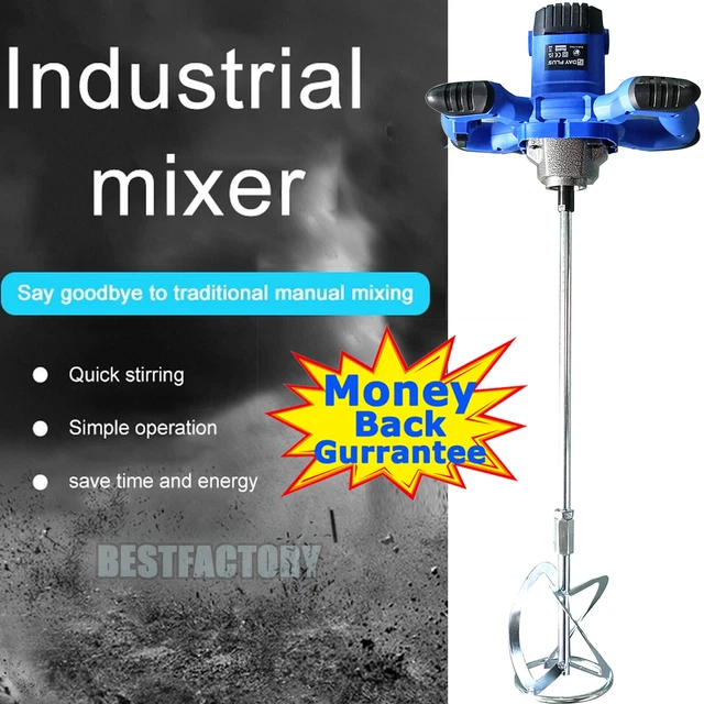Portable Electric Concrete Cement Mixer Machine Drywall Mortar Handheld 6 Speed