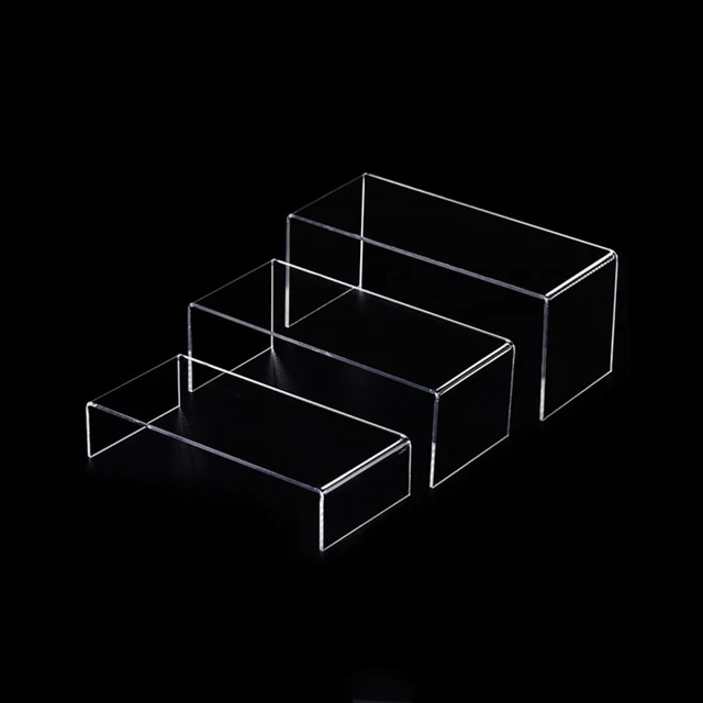 3 pz display acrilico trasparente supporto ripiano vetrina scarpe piccolo articolo