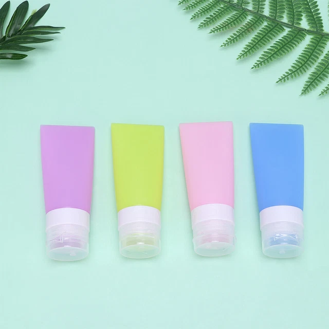 4 Pcs Clear Plastic Jars Clear Plastic Empty Bottles Sample Bottles Filling