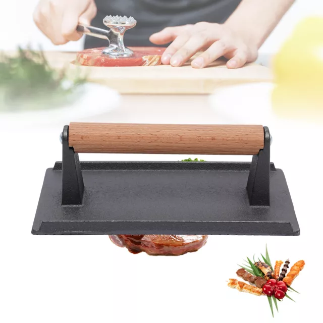 Kitchen Craft Heavy Cast Flat Iron Steak & Burger BBQ Grill Press Weight