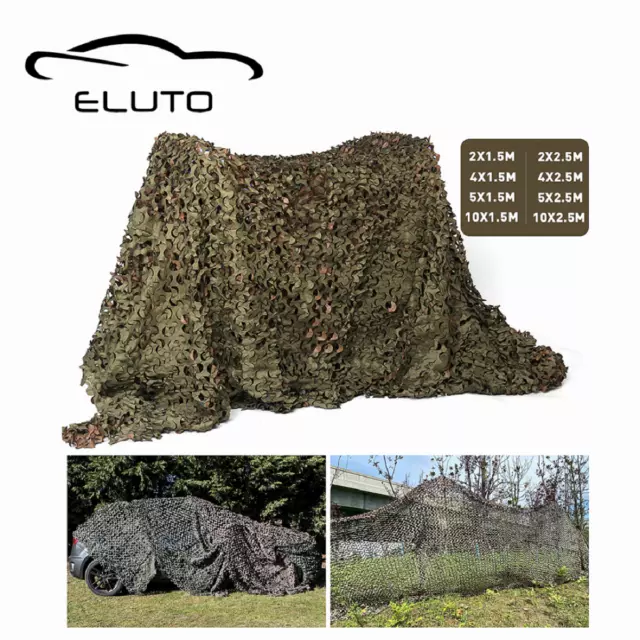 2M 4M 5M 10M Net Camo Woodland Camping Hide Hunting Camouflage Netting Army AU