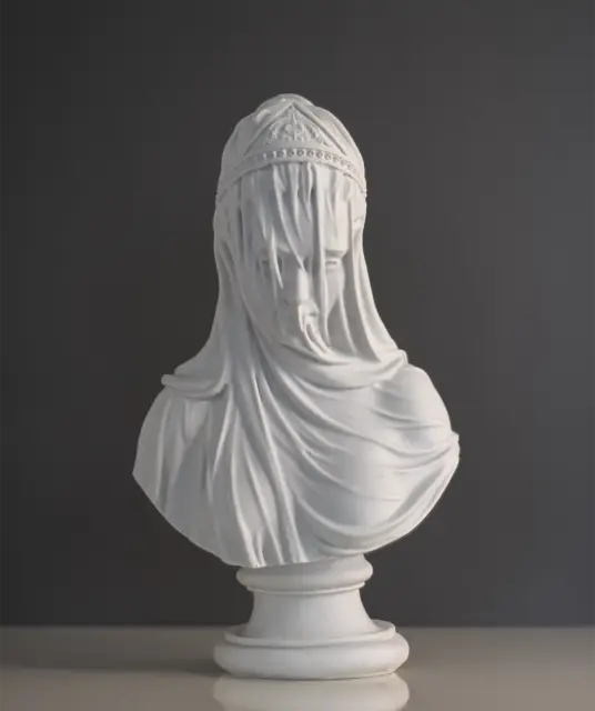 Veiled Lady Bust Statue, 36 cm / 14", Mother Mary Bust Sculpture