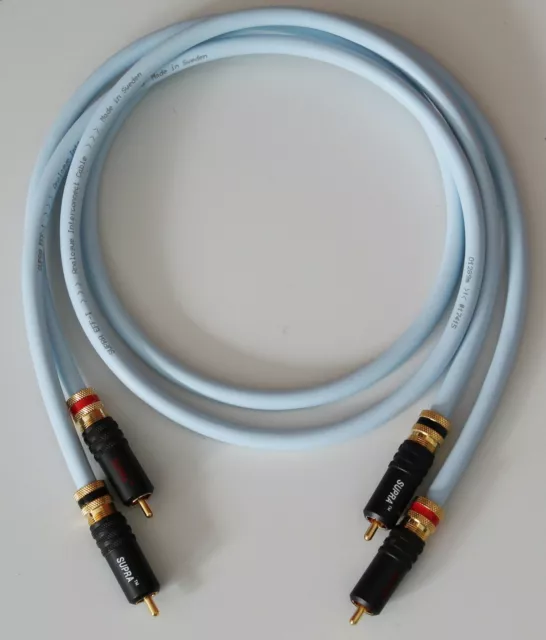 Supra Cables EFF ISL Cinchkabel mit PPSL  Steckern verspannbar Audiokabel 0,75m