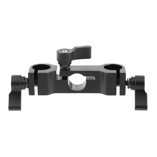 Abrazadera de bloque de riel CAMVATE de aluminio 3 puertos 15 mm para sistema de soporte de varilla de cámara