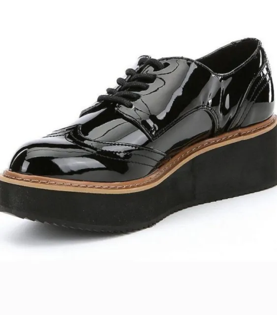 Steve Madden G-CLASS Women’s Platform Shoes Size 6.5 Oxford Black Patent Leather