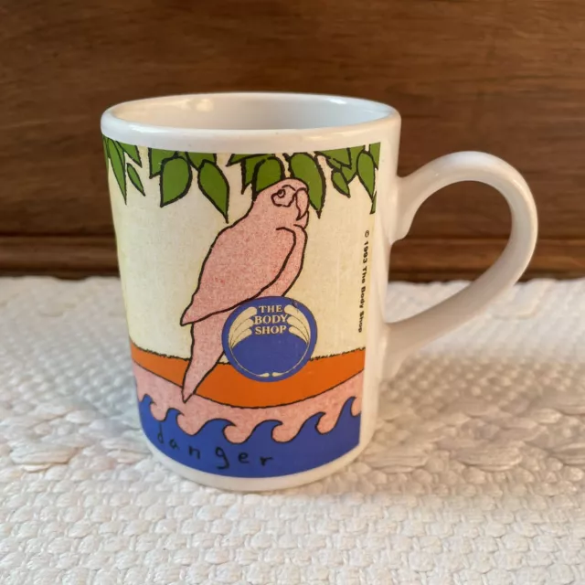 Vintage 1993 THE BODY SHOP Mug - ‘Environments In Danger' KILNCRAFT ANIMALS