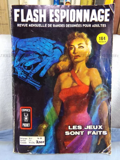 Flash Espionnage N°58, Éditions Aredit, Collection Comics Pocket, 1974