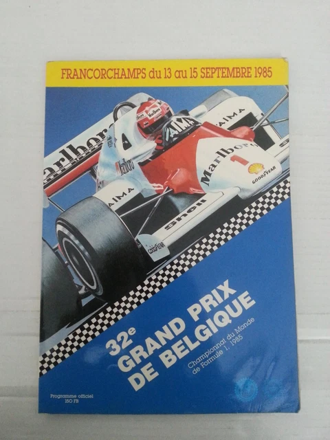 1985 PROGRAMMA GRAN Premio Belga Spa Francorchamps Formula 1 (F1) EUR