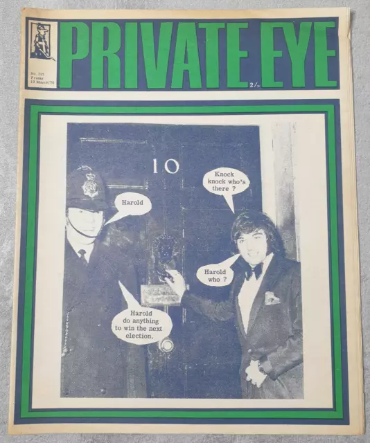 PRIVATE EYE MAGAZINE No 215 - MARCH 1970 ISSUE George Best Downing Street Cover