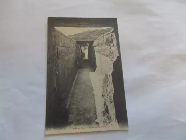 30 Le Pont Du Gard Sortie De L Aqueduc Vue De L Interieur 1914 Vue Rare