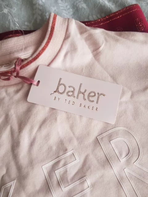 BNWT Girls Ted Baker Nightwear Pyjamas Set 2pcs Top Bottoms Age 9 Years BNWT