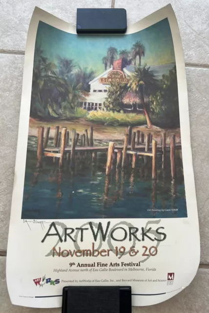 Eau Gallie Art Works 2005 Festival Authentic VTG Promo Poster 15 X 25 Florida