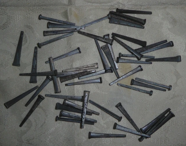 Vintage 1 ½ inch Cut Nails - Bagged Lot of 50 3
