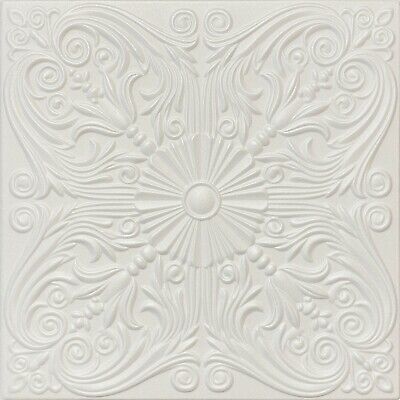 DIY Glue Up Decorative 20x20 Styrofoam Ceiling Tiles R39W Pack of 8 Plain White