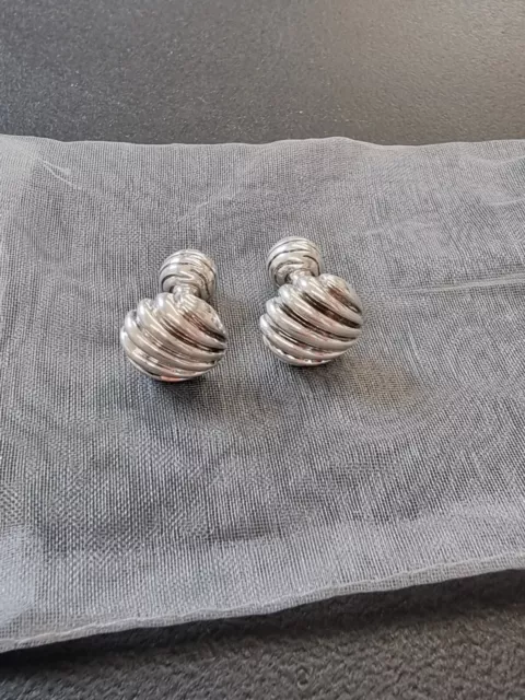 Tiffany & Co. Solid Sterling Silver Shell Cufflinks 925 Vintage