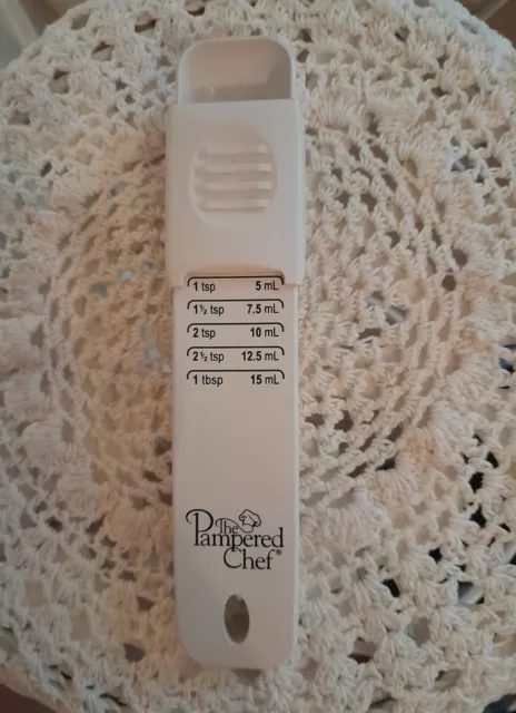 Pampered Chef adjustable measuring spoons measure spoon tsp tbsp sliding
