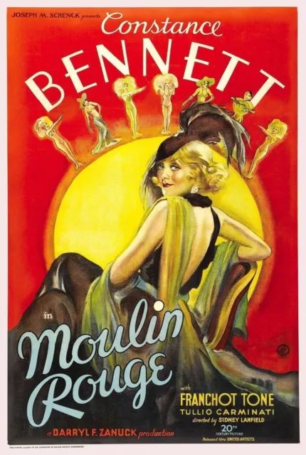 A3/A4 SIZE - Moulin Rouge 1934 Burlesque Vintage Film Cinema Movie Poster / old