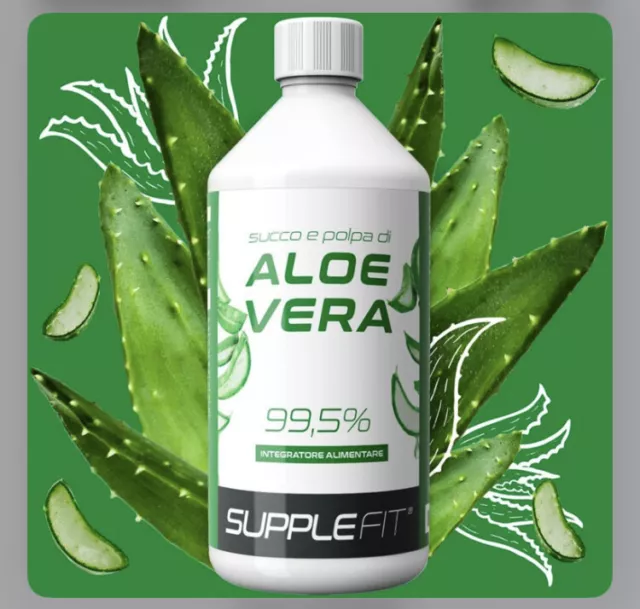 SuppleFit BIO Vegan AloeVera Gel Saft 99,5% Antioxidant Vitamin B1-B2-B6-B12-C-E