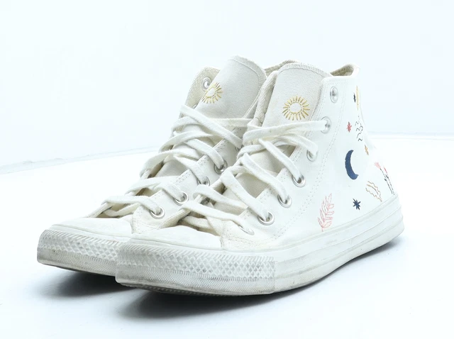 Converse Womens White Geometric Synthetic Trainer UK EU - All Star
