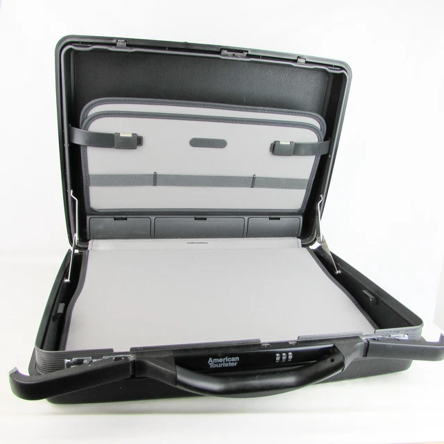 Samsonite Briefcase Black Hard-shell  combination lock vintage 1980s Retro
