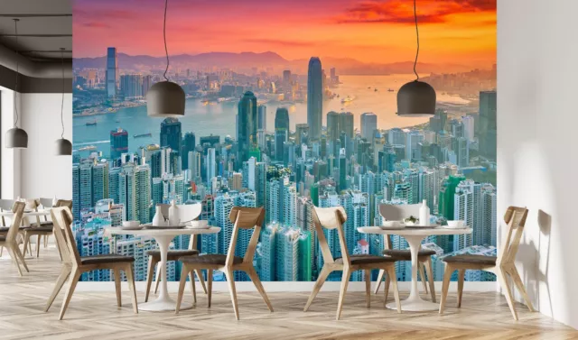 3D Hong Kong City A7845 Wallpaper Wall Mural Self-adhesive Marco Carmassi Amy