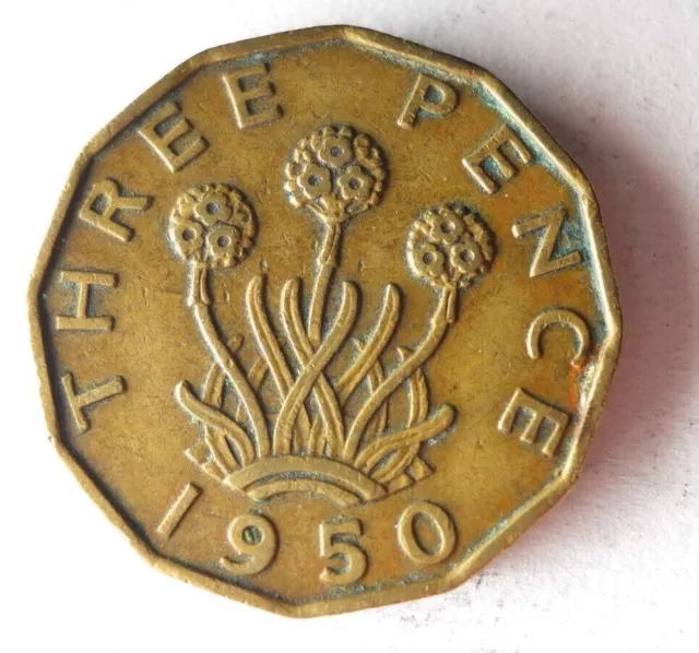 1950 GREAT BRITAIN 3 PENCE - Excellent Collectible Coin - FREE SHIP - Bin #341