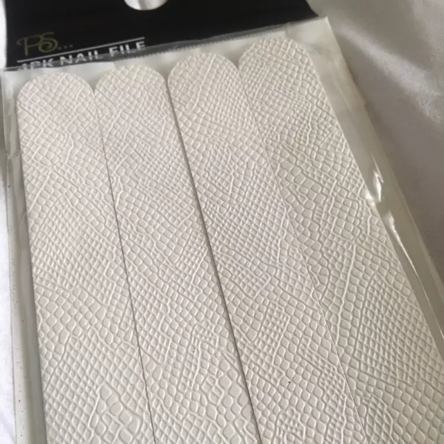 Brand New Nail Files Cream/White Four Pack Manicure & Pedicure Tools 2