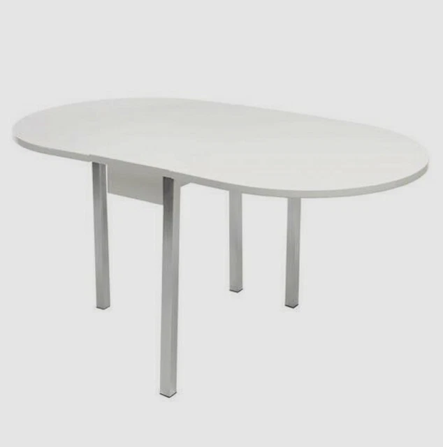 DWELL META DROP Leaf Dining Table in Gloss White Rrp £499 8507/3 £300.
