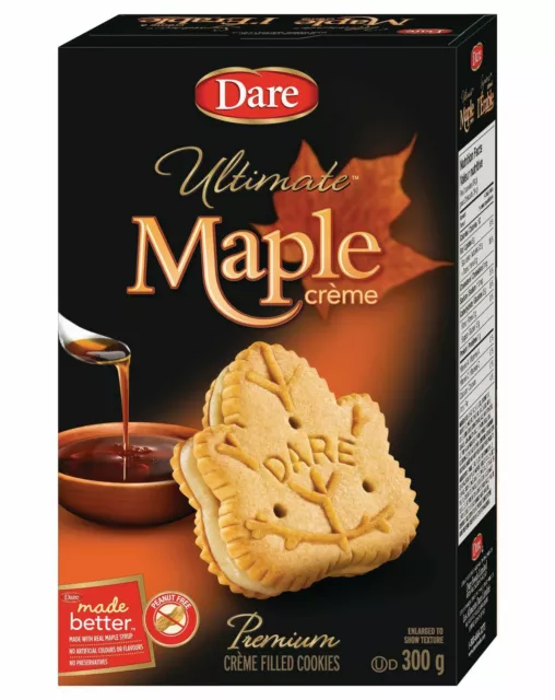 Dare Ultimate Maple Creme Cookies Real Maple Syrup 1 Box Canadian Fresh