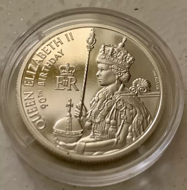 90th Birthday H.M. Queen Elizabeth ll - .500 Silver Coin! 2016