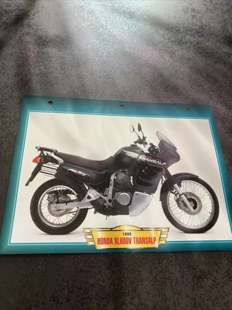 Honda XL600V Transalp 600 XLV 1999 fiche carte moto passion collection Atlas