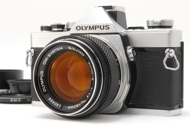 Olympus OM-1 35mm Reflex Argent Corps Avec / G. Zuiko AUTO-S 50mm f1.4 Lentille