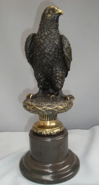 Statue Sculpture Aigle Oiseau Animalier Style Art Deco Style Art Nouveau Bronze 3