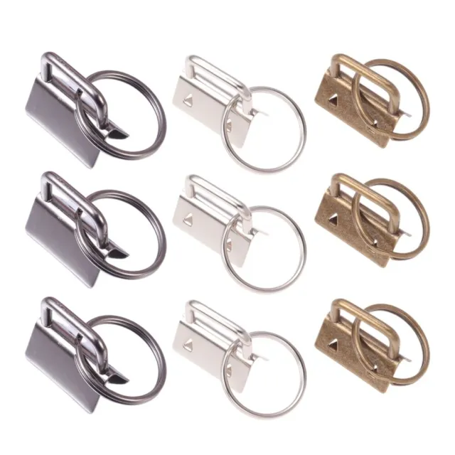 30 Pcs Metal Wristlet Key Chain Keychain Keys Fob Hardware Ring Clip Hanging